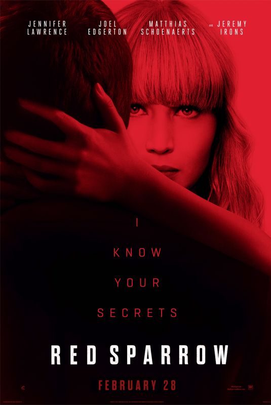 JENNIFER LAWRENCE – Red Sparrow Movie Posters and Stills