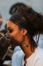 JOAN SMALLS on the Backstage of Tom Ford Show at New York Fashion Week 02/08/2018