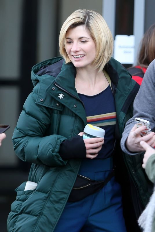 JODIE WHITTAKER on the Set of Doctor Who in Cardiff 02/16/2018