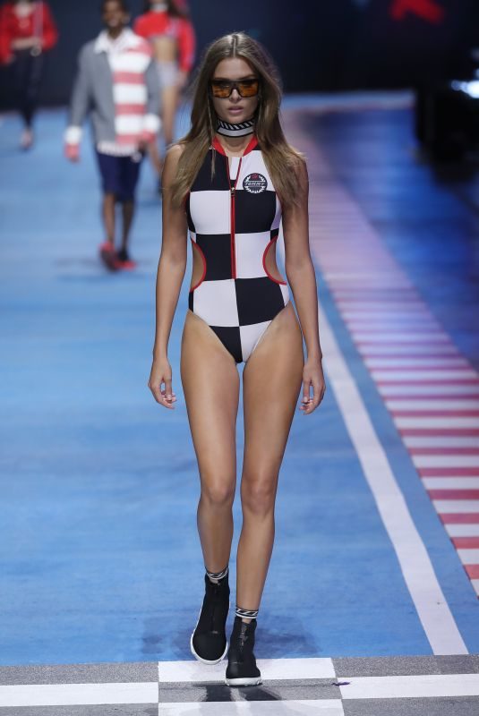 JOSEPHINE SKRIVER at Tommy Hilfiger Spring/Summer 2018 Runway Show in Milan 02/25/2018