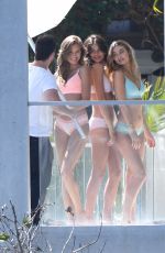JOSPHINE SKRIVER, GEORGIA FOWLER and ROOSMARIJN DE KOK at a Photoshoot in Miami 02/15/2018