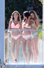 JOSPHINE SKRIVER, GEORGIA FOWLER and ROOSMARIJN DE KOK at a Photoshoot in Miami 02/15/2018