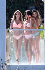 JOSPHINE SKRIVER, GEORGIA FOWLER and ROOSMARIJN DE KOK at a Photoshoot in Miami 02/15/2018