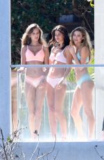 JOSPHINE SKRIVER, GEORGIA FOWLER and ROOSMARIJN DE KOK at a Photoshoot in Miami 02/15/2018