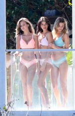 JOSPHINE SKRIVER, GEORGIA FOWLER and ROOSMARIJN DE KOK at a Photoshoot in Miami 02/15/2018