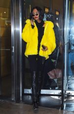JOURDAN DUNN Leaves Her Hotel in New York 02/11/2018