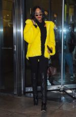 JOURDAN DUNN Leaves Her Hotel in New York 02/11/2018