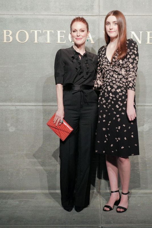 JULIANNE MOORE and Her Daughter LIV FREUNDLICH at Bottega Veneta Show at New York Fashion Week 02/09/2018