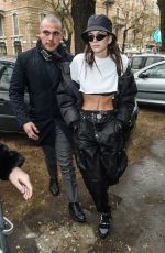 KAIA GERBER Arrives at Fendi Show at Milan Fashion Week 02/22/2018