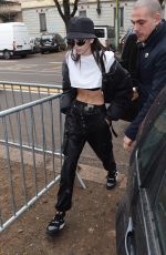 KAIA GERBER Arrives at Fendi Show at Milan Fashion Week 02/22/2018