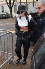 KAIA GERBER Arrives at Fendi Show at Milan Fashion Week 02/22/2018