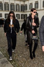 KAIA GERBER Arrives at Versace Fashion Show in Milan 02/23/2018