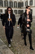 KAIA GERBER Arrives at Versace Fashion Show in Milan 02/23/2018
