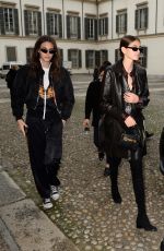 KAIA GERBER Arrives at Versace Fashion Show in Milan 02/23/2018