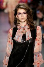 KAIA GERBER at Anna Sui Runway Show at New York Fashion Week 02/12/2018