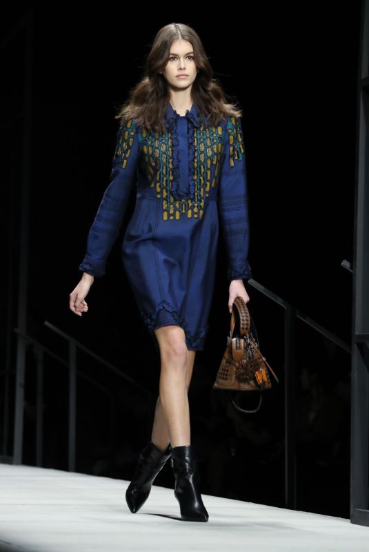 KAIA GERBER at Bottega Veneta Catwalk at New York Fashion Week 02/09/2018