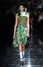 KAIA GERBER at Prada Show at Milan Fashion Week 02/22/2018