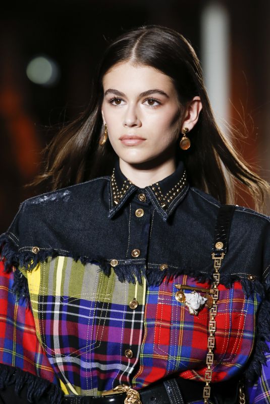 KAIA GERBER at Versace Runway Show at Milan Fashion Week 02/23/2018