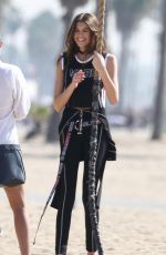 KAIA GERBER for Karl and Kaia Karl Lagerfeld Campaign on the Beach in Santa Monica 01/31/2018