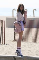 KAIA GERBER for Karl and Kaia Karl Lagerfeld Campaign on the Beach in Santa Monica 01/31/2018