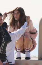 KAIA GERBER for Karl and Kaia Karl Lagerfeld Campaign on the Beach in Santa Monica 01/31/2018