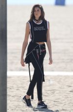 KAIA GERBER for Karl and Kaia Karl Lagerfeld Campaign on the Beach in Santa Monica 01/31/2018