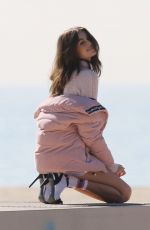 KAIA GERBER for Karl and Kaia Karl Lagerfeld Campaign on the Beach in Santa Monica 01/31/2018