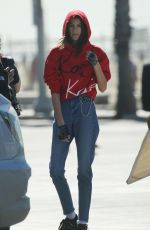 KAIA GERBER for Karl and Kaia Karl Lagerfeld Campaign on the Beach in Santa Monica 01/31/2018