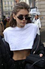 KAIA GERBER Leaves Max Mara Fashion Show in Milan 02/22/2018