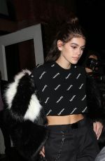 KAIA GERBER Night Out in New York 02/11/2018