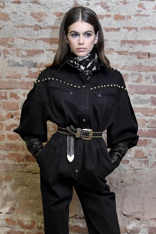 KAIA GERBER on the Backstage of Alberta Ferretti Fashion Show at MFW in Milan 02/21/2018