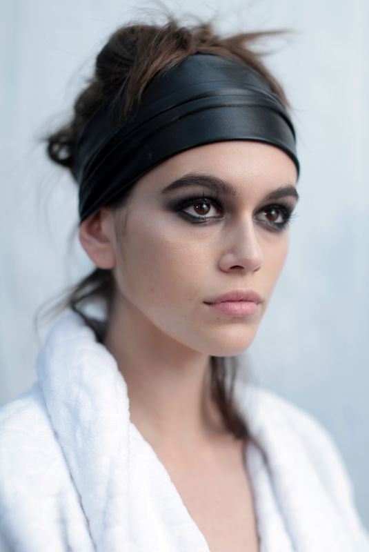 KAIA GERBER on the Backstage of Tom Ford Show at New York Fashion Week 02/08/2018