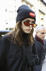 KAIA GERBER Out and About in Milan 02/21/2018