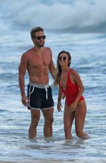 KAITLYN BRISTOWE in Swimsuit and Shawn Booth at a Beach in Hawaii 02/04/2018
