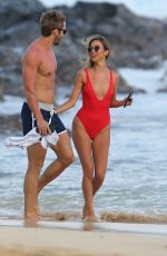 KAITLYN BRISTOWE in Swimsuit and Shawn Booth at a Beach in Hawaii 02/04/2018