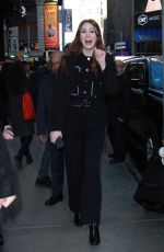 KAREN GILLAN Arrives at Good Morning America in New York 02/27/2018