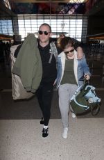 KATE MARA and Jamie Bell at LAX Airport in Los Angeles 02/16/2018