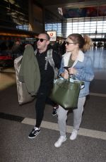 KATE MARA and Jamie Bell at LAX Airport in Los Angeles 02/16/2018
