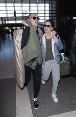 KATE MARA and Jamie Bell at LAX Airport in Los Angeles 02/16/2018