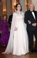 KATE MIDDLETON at a Dinner at Royal Palace in Oslo 02/01/2018
