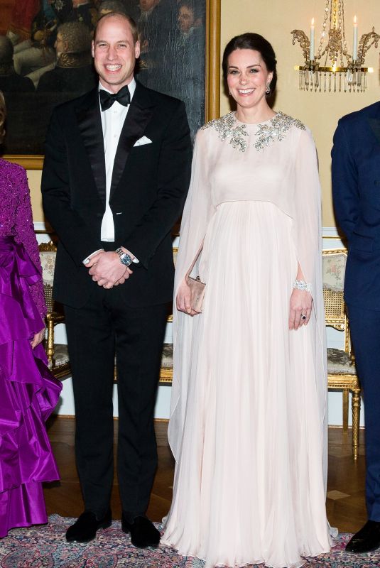 KATE MIDDLETON at a Dinner at Royal Palace in Oslo 02/01/2018