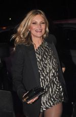 KATE MOSS Arrives at YSL Fashion Show at Paris Fashion Week 02/27/2017