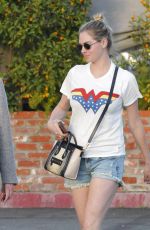 KATE UPTON in Denim Shorts Out in Beverly Hills 02/04/2018