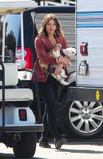 KATHARINE MCPHEE on the Set of Scorpion in Los Angeles 02/15/2018