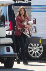 KATHARINE MCPHEE on the Set of Scorpion in Los Angeles 02/15/2018