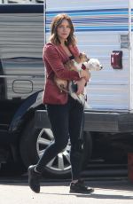 KATHARINE MCPHEE on the Set of Scorpion in Los Angeles 02/15/2018