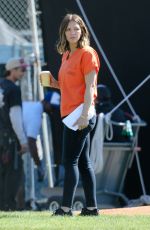 KATHARINE MCPHEE on the Set of Scorpion in Los Angeles 02/15/2018