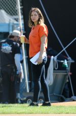 KATHARINE MCPHEE on the Set of Scorpion in Los Angeles 02/15/2018