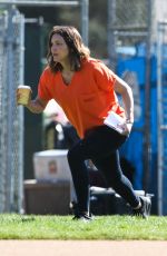 KATHARINE MCPHEE on the Set of Scorpion in Los Angeles 02/15/2018