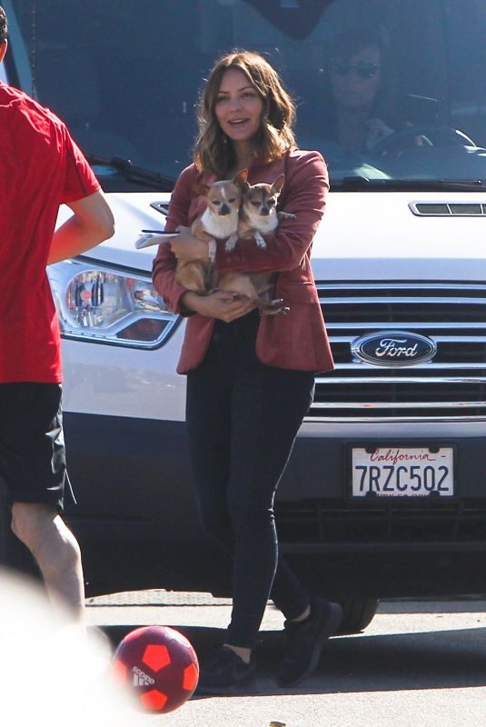 KATHARINE MCPHEE Out with Her Dogs in Los Angeles 02/15/2018